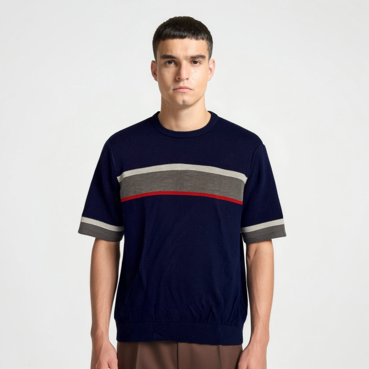 Navy Blue Stripes sweater - OLDR