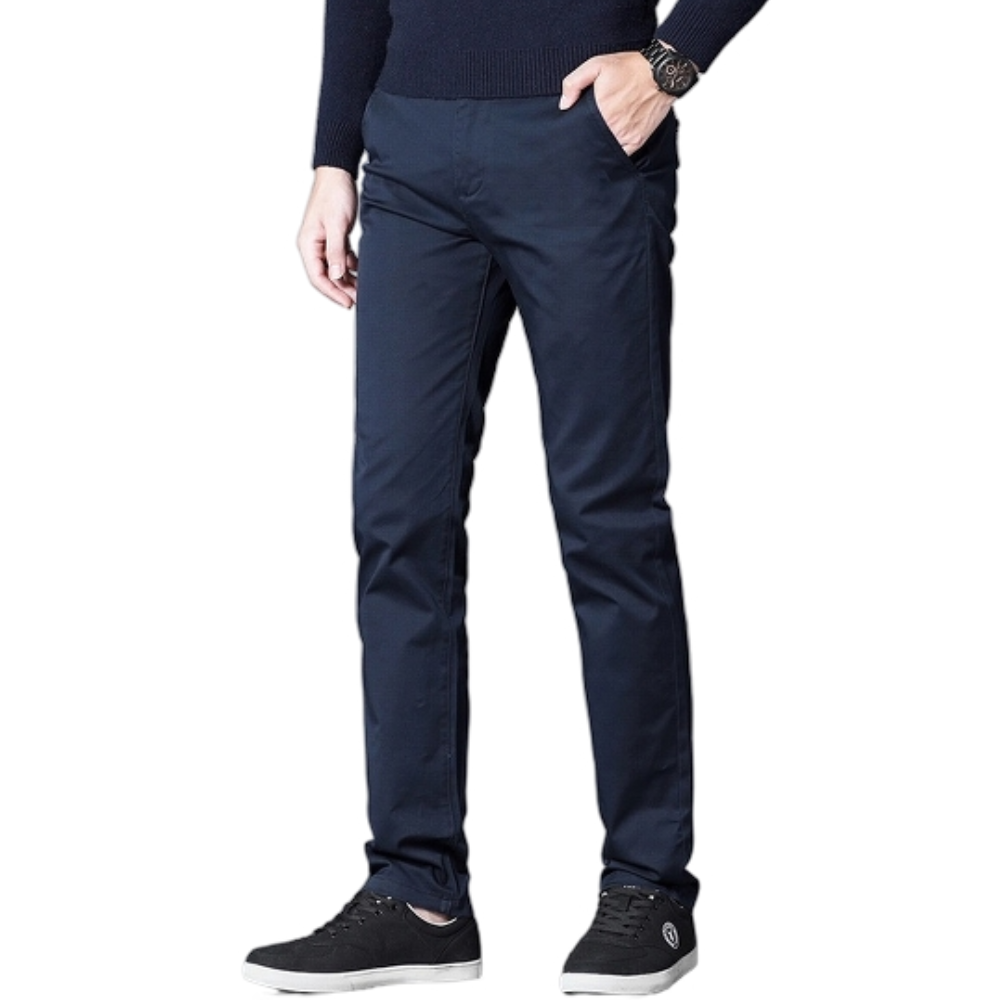 Navy Classic Gabardine Pants Men