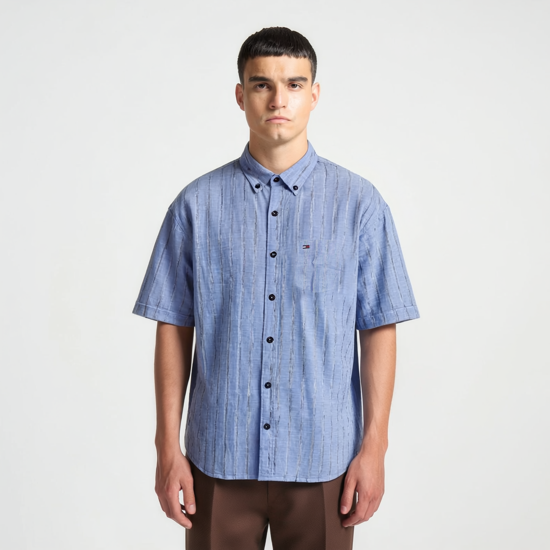 Light Blue linen  Shirt - OLDR